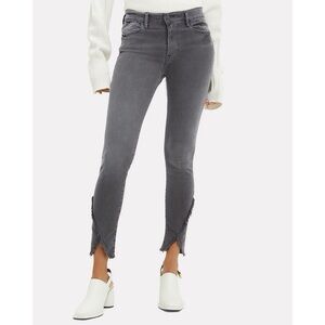 FRAME DENIM | Quinby Asymmetrical Frayed Hem Jeans Size: 30 Color: Gray
